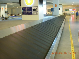 Air Asia flight to Kuala Lumpur - lonely vigil at baggage claim