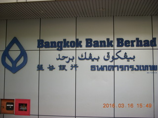 Malaysia - Kuala Lumpur food tour - Bangkok Bank sign