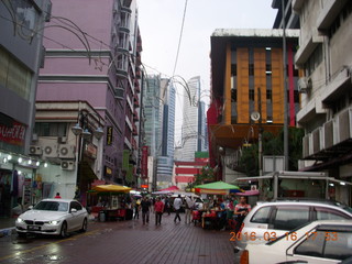 Malaysia - Kuala Lumpur food tour - mural + my guide Mathieu