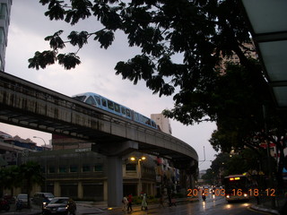 122 99g. Malaysia - Kuala Lumpur food tour - monorail train