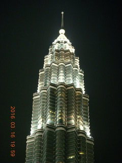 Malaysia - Kuala Lumpur food tour - twin Petronas towers fountains