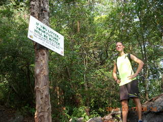 Malaysia - Kuala Lumpur - Exciting Mountain Hike + IF YOU LITTER YOUR FUTURE WILL BE BITTER sign + Mathieu