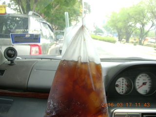 Malaysia - Kuala Lumpur - Exciting Mountain Hike - my Coke in a plastic bag