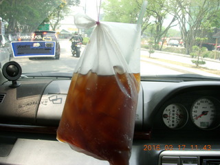 Malaysia - Kuala Lumpur - Exciting Mountain Hike - my Coke in a plastic bag