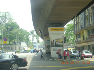Malaysia - Kuala Lumpur - drive back from hike - elevated metro rail