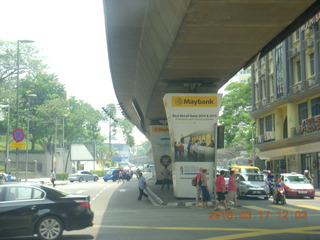 Malaysia - Kuala Lumpur - drive back from hike - twin Petronas towers