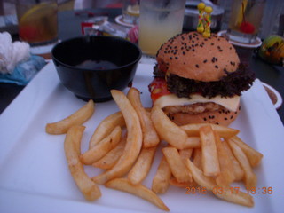 Malaysia - Kuala Lumpur - Heli Lounge Bar - my chicken-burger meal