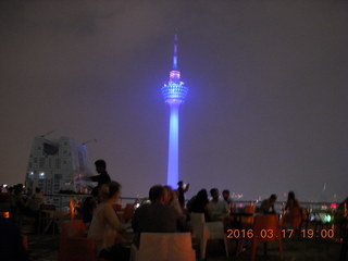 Malaysia - Kuala Lumpur - Heli Lounge Bar - twin Petronas towers and Adam sigging