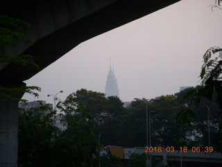 Malaysia, Kuala Lumpur, Geo Hotel run - building across the street like taj mahal