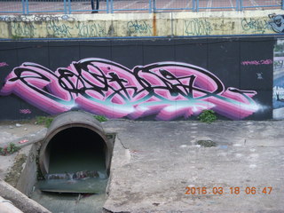 Malaysia, Kuala Lumpur, Geo Hotel run - canal graffiti