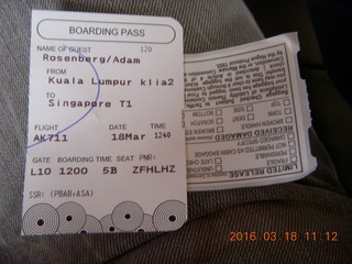 57 99j. KL airport - boarding pass