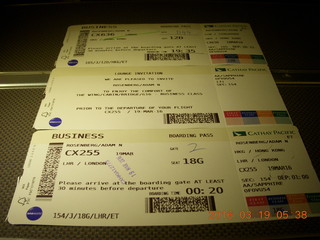 flight to London - boarding passes