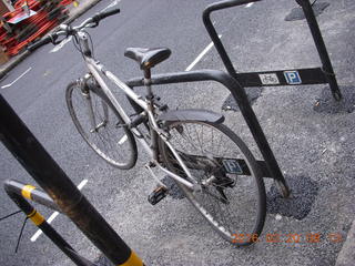 some bicyclist is having a bad day in london