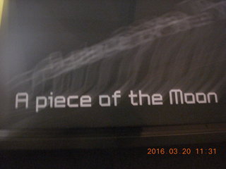 London Science Museum moon rock sign