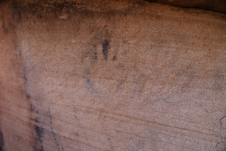 316 9ck. Painted Hand rock art, actual painted hands