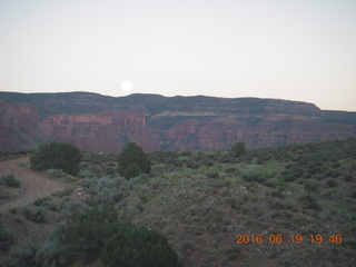moonrise over the Grand Canyon