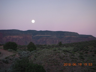 moonrise over the Grand Canyon