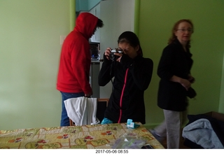 599 9p6. Gaby, Cecelia with camera, Betsy