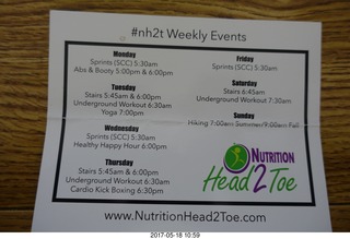 NH2T workout schedule
