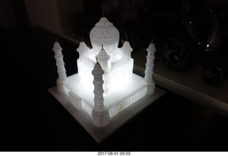 my new Taj Mahal model with light