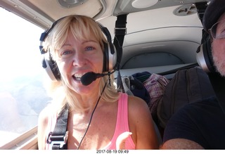 Kim in awe over the Grand Canyon