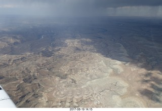 aerial - Sand Wash area - clouds and rain