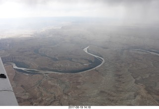 aerial - Sand Wash area - clouds and rain