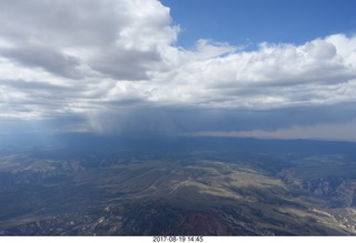 aerial - Sand Wash area - clouds and rain