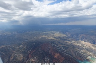 aerial - Sand Wash area - clouds and rain