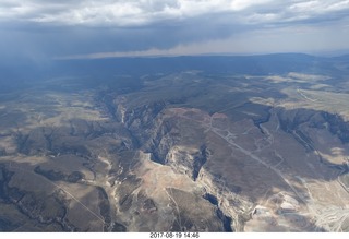 aerial - Sand Wash area - clouds and rain