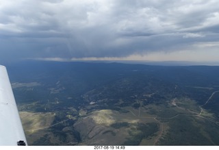 aerial - Sand Wash area - clouds and rain