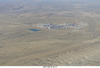 aerial - south Wyoming - power plant