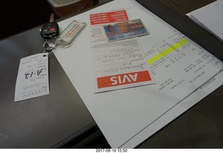 Rock Springs airport terminal - my Avis car paperwork