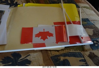 50 9sl. Thermopolis El Rancho Motel - Ron's and Louise's Canadian flags