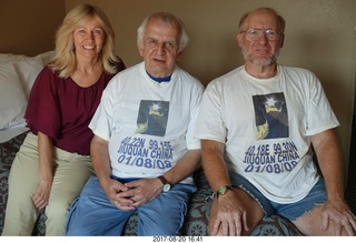 Thermopolis Day's Inn - Kim, Simon with the right shirt, Adam with the wrong shirt