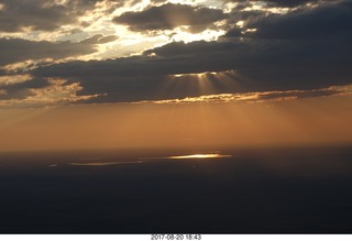 aerial - Riverton to Rock Springs - rays of the sun