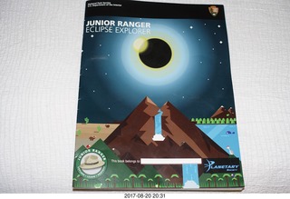 Junior Ranger Eclipse Explorer booklet