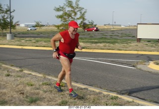 32 9sm. Riverton Airport - Adam running