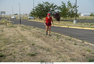 33 9sm. Riverton Airport - Adam running