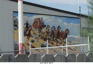 Riverton Airport - wagon train mural
