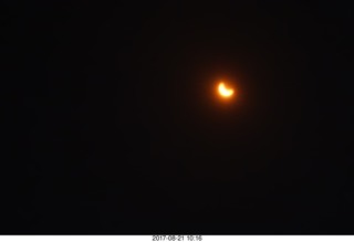 Riverton Airport eclipse - partial