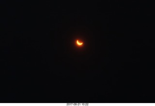 Riverton Airport eclipse - partial