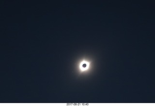 Riverton Airport - Kim watching the eclipse