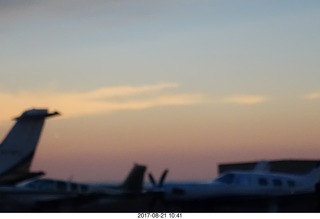 Riverton Airport total solar eclipse - view of horizon during totality