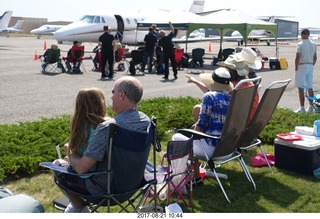 83 9sm. Riverton Airport - eclipse watchers