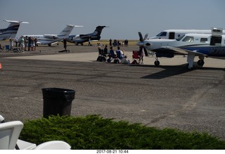 Riverton Airport - eclipse watchers