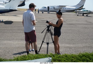 Riverton Airport - eclipse watchers