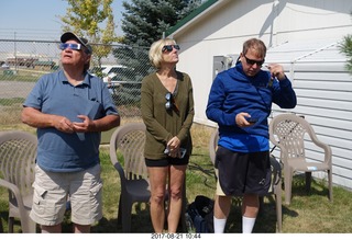 89 9sm. Riverton Airport - eclipse watchers