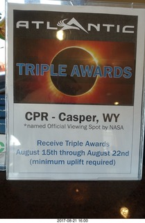 Casper Airport - triple awards sign
