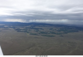 16 9sn. aerial - Rock Springs to Bryce Canyon - rain storm